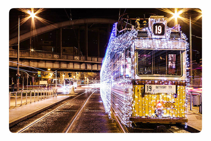 европейский трамвай на новогодние праздники