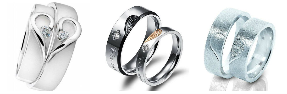 обручальные кольца парные белое золото с бриллиантами